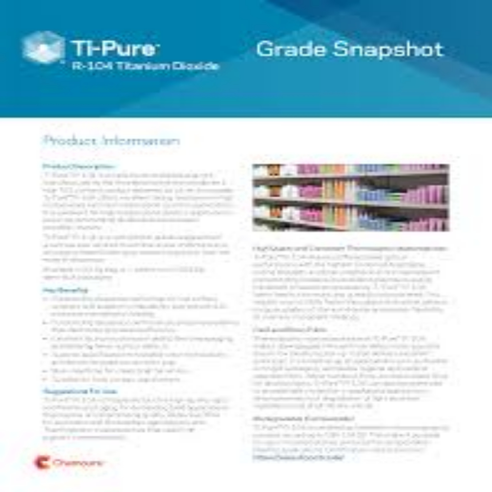 TITANIUM DI OXIDE TIO2-R 104 - Plastic Dealers